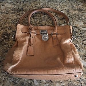 Michael Kors Hamilton Tan Leather Satchel